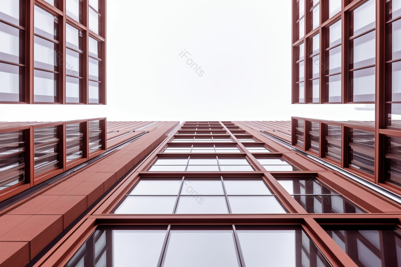 实拍红色大楼写字楼仰视局部摄影背景,高清,摄影图,摄影图片,图片大全,摄影图免费下载
